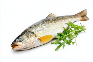 Obraz premium a freshly caught fish resting on a bed of ice ready to be prepared as a delicious and nutritious seafood meal