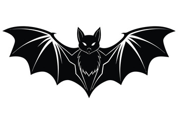 Halloween bat silhouette set isolated on white background