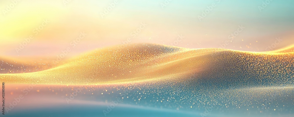 Poster abstract art background concept. serene sand dunes illuminated by soft sunlight, creating a tranquil