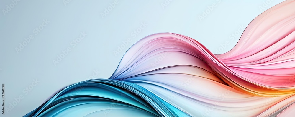 Poster Abstract art background concept. Abstract flow of colorful waves creating a harmonious design.