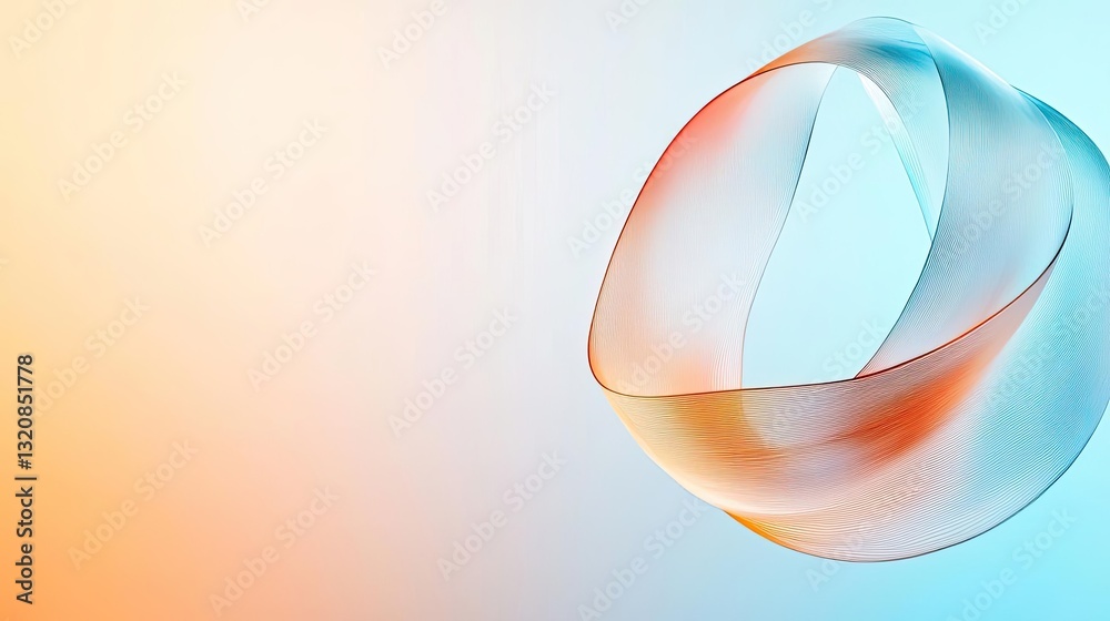 Aufkleber Abstract art background concept. A soft gradient swirl design featuring warm and cool colors on a smooth background.