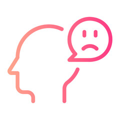 sad gradient icon