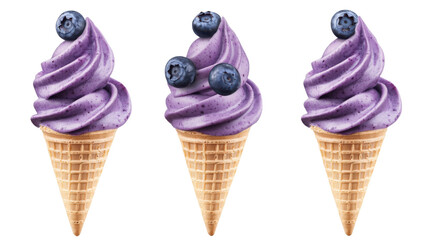 ice cream cone isolated on white background 