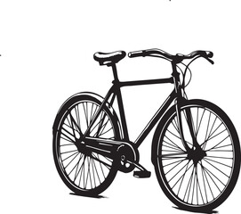 vintage bicycle isolated on white