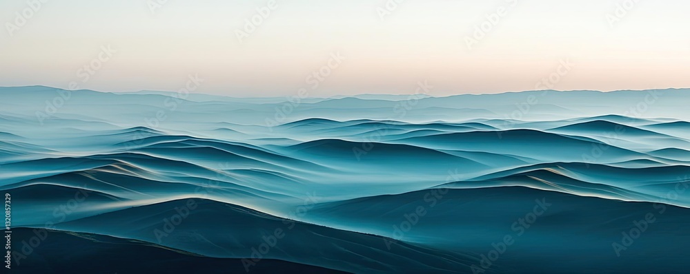 Poster aerial landscape abstract background idea. serene ocean waves blend softly in a tranquil coastal lan