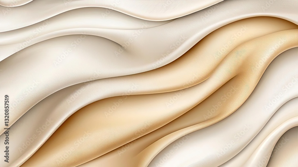 Aufkleber abstract art background concept. elegant abstract waves in soft shades of beige and cream create a s