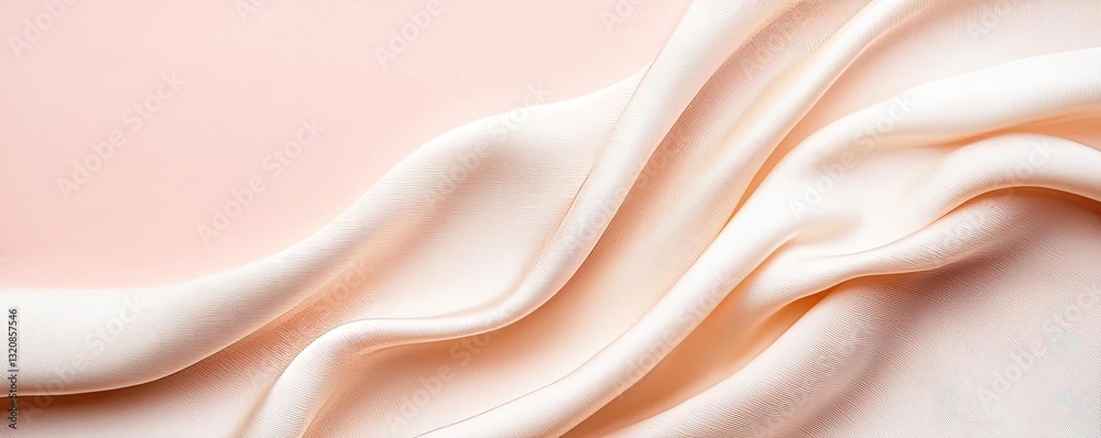 Poster Abstract art background concept. Elegant soft fabric texture in gentle peach color, perfect for backgrounds and designs.