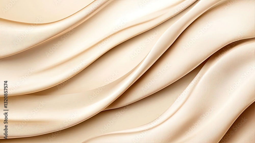 Poster abstract art background concept. smooth, flowing texture of cream fabric, ideal for background and d