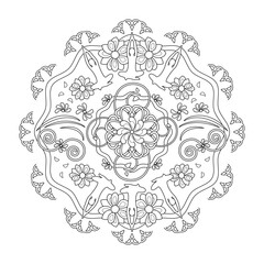 Mandala. Yoga and Serenity. Art therapy.