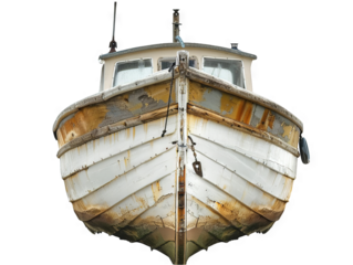 Weathered Fishing Boat: A Portrait of Time and Sea
