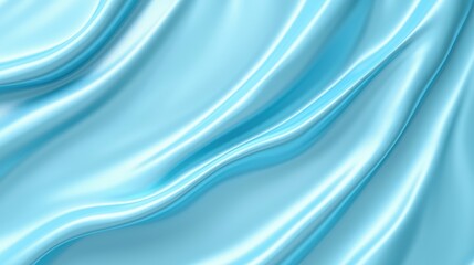 Fototapeta premium Close-up of silky blue skincare product texture, soft waves and luminous reflections enhancing the hydration and beauty concept