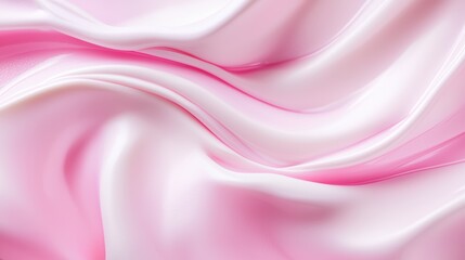 Obraz premium Delicate pink cosmetic lotion or serum texture, softly blended with a radiant finish, perfect for luxury beauty and wellness branding