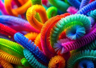Colorful Twisted Pipe Cleaners Bundle - Surreal Abstract Photography