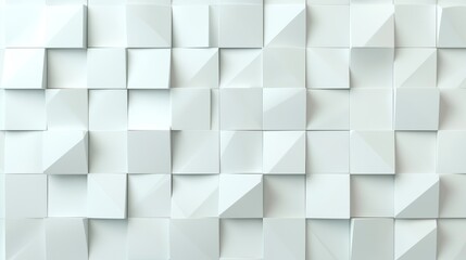 Obraz premium The design is minimalist and clean, with a white tech background that features a geometric 3D structure and simple futuristic forms, all generated through a 3D rendering process