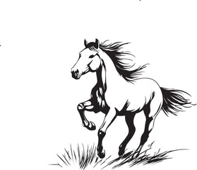 horse silhouette vector