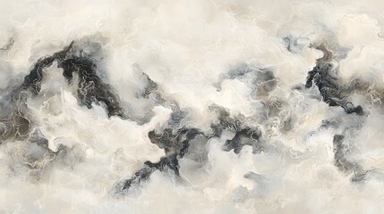 Abstract Monochrome Swirls of White, Gray, and Black Textures