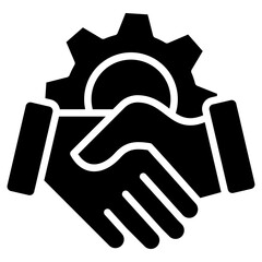 Collaboration glyph icon