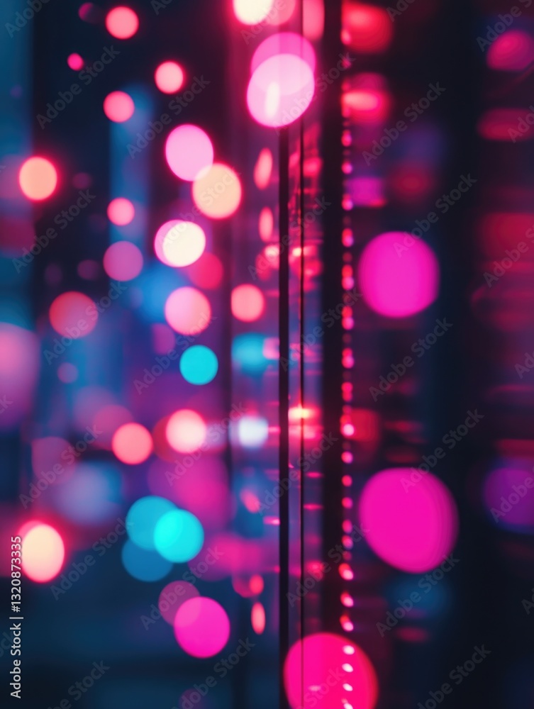 Poster a blurry image of some lights in a room, perfect for abstract or conceptual uses