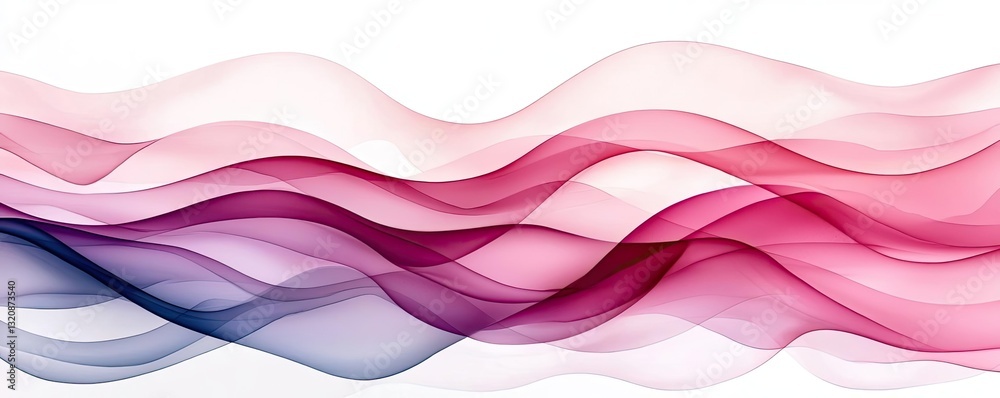 Aufkleber digital watercolor painting abstract background idea. abstract waves in pink and blue colors create 
