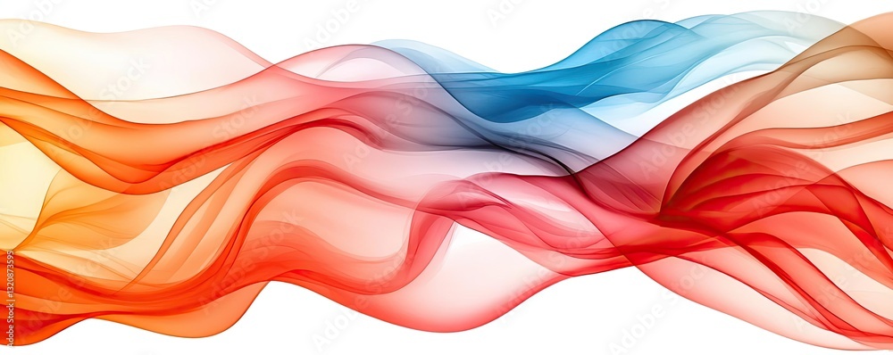Poster Digital watercolor painting abstract background idea. Abstract waves in vibrant colors, creating a dynamic composition for creative projects.