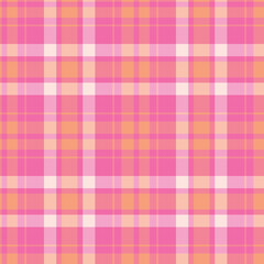 Warm Bubblegum and Dusty Peach Seamless Checks Background