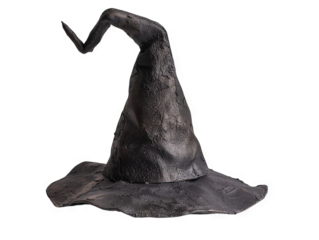 An Enchanting Black Witch Hat, a Mystical Accessory for Halloween or Fantasy Costumes