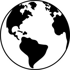 Planet earth europe africa north and south america © Malindu