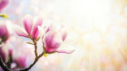Fototapeta premium Spring blossom action garden floral photography bright light close-up view nature's beauty