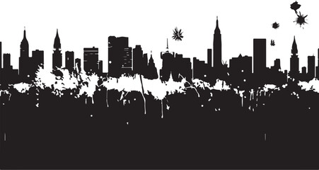 Naklejka premium Skyline Celebrations - City Silhouettes 