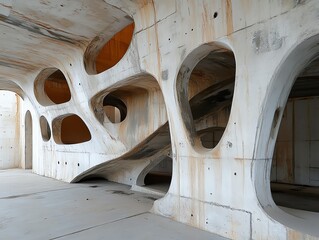 A surreal castle where adhesive flows through walls like veins