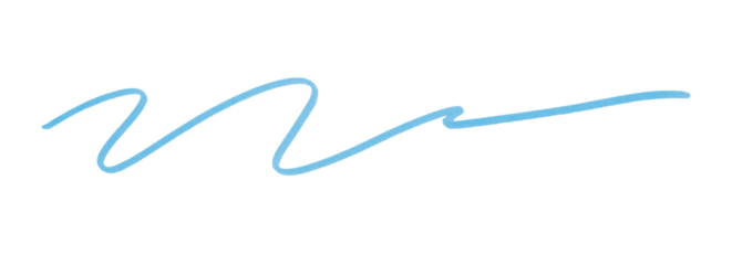 Draw a light blue pencil line separated on a transparent background.