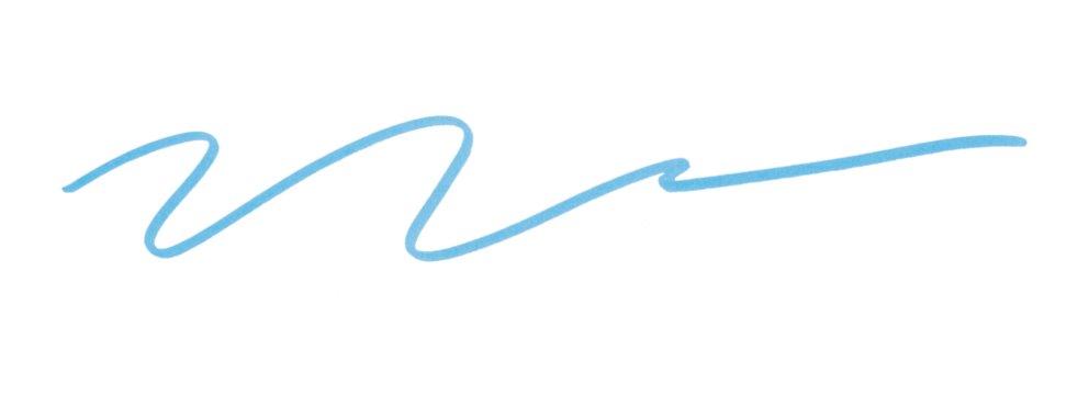 Draw a light blue pencil line separated on a transparent background.