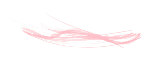 Draw a pink pencil line isolated on a transparent background.