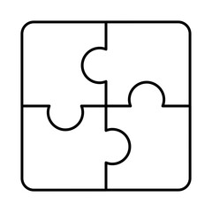Puzzle Line Icon. Teamwork, Business, Planning, Strategy, Marketing, Leadership, Work Group, Meeting, Partnership Icons Editable Stroke Vector Illustration
