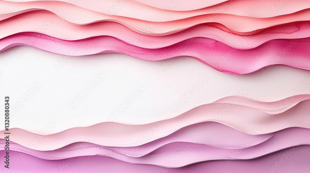 Poster digital watercolor painting abstract background idea. a beautiful display of layered pink and white 