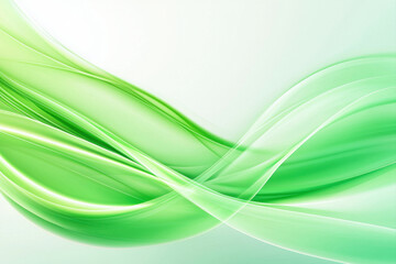 Naklejka premium Elegant green wave patterns bring a sense of tranquility and movement to any design.