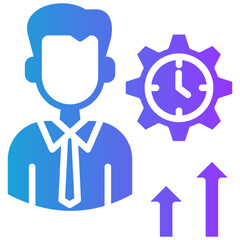 Fototapeta premium Process Optimization glyph gradient icon