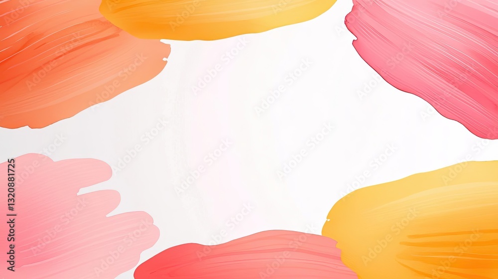 Poster digital watercolor painting abstract background idea. vibrant abstract background with colorful brus