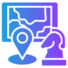 Strategy Map glyph gradient icon