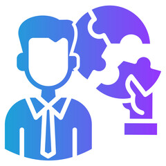 Solution glyph gradient icon