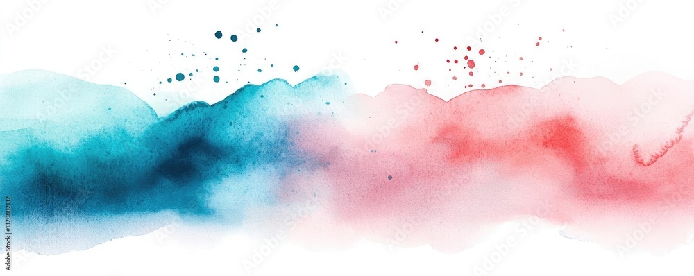 Aufkleber digital watercolor painting abstract background idea. vibrant watercolor abstract background in blue