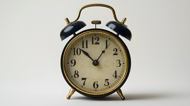 Classic clock displaying time with detailed features and a timeless design for home or office decoration