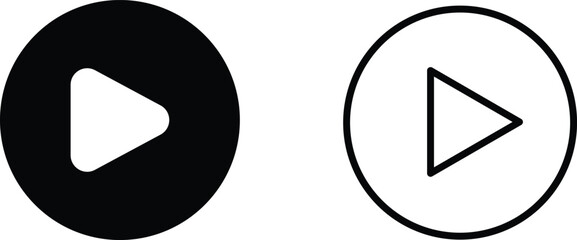 Play Icon Vector Media Entertainment Symbol