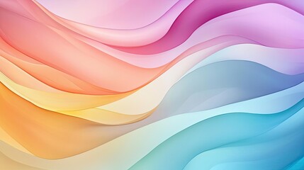 Obraz premium Digital watercolor painting abstract background idea. Abstract waves of color create a vibrant and soft background for designs.