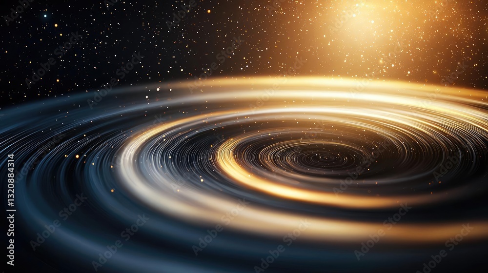 Poster Minimalist graphic design abstract background concept. A mesmerizing swirl of cosmic colors representing the vast universe.