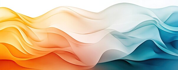 Obraz premium Minimalist graphic design abstract background concept. Abstract background with soft colors blending together creating a smooth, fluid look.