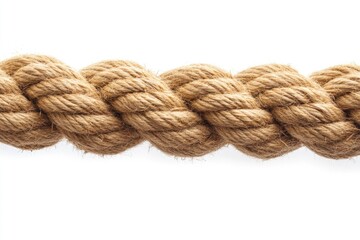 Close-up shot of a rope on a white background