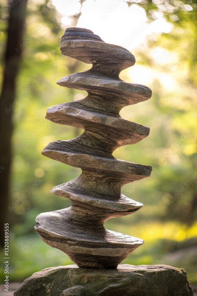 Poster a stack of rocks sits atop another large rock