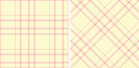 Spring Seamless Tartan featuring Soft Soft Pink and Rich Pale Fabric Design