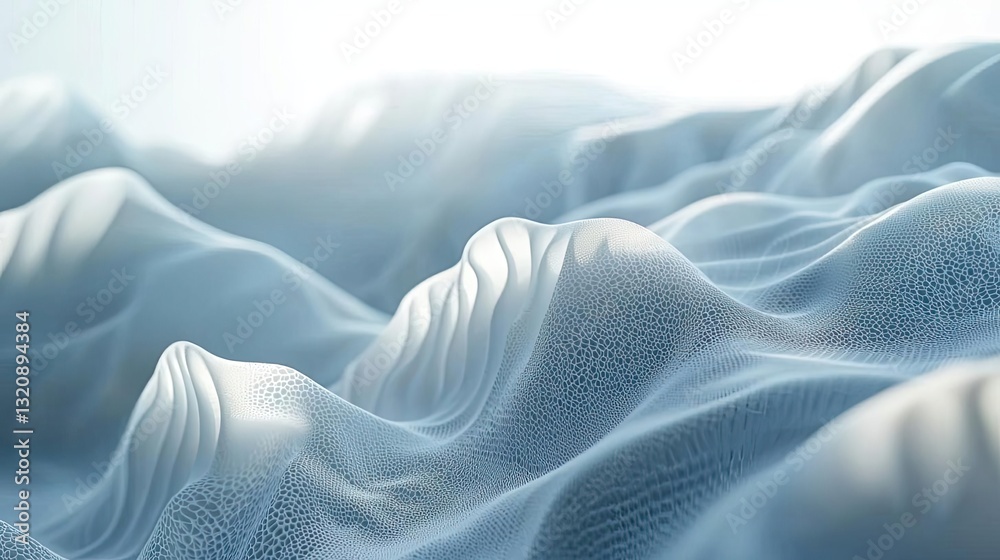 Poster Minimalist graphic design abstract background concept. Abstract wavy texture representing soft hills and fluid motion in a minimalist style.